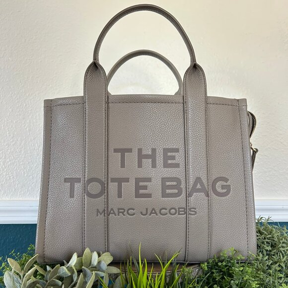 Marc Jacobs Handbags - Marc Jacobs Leather Tote Medium - Cement
